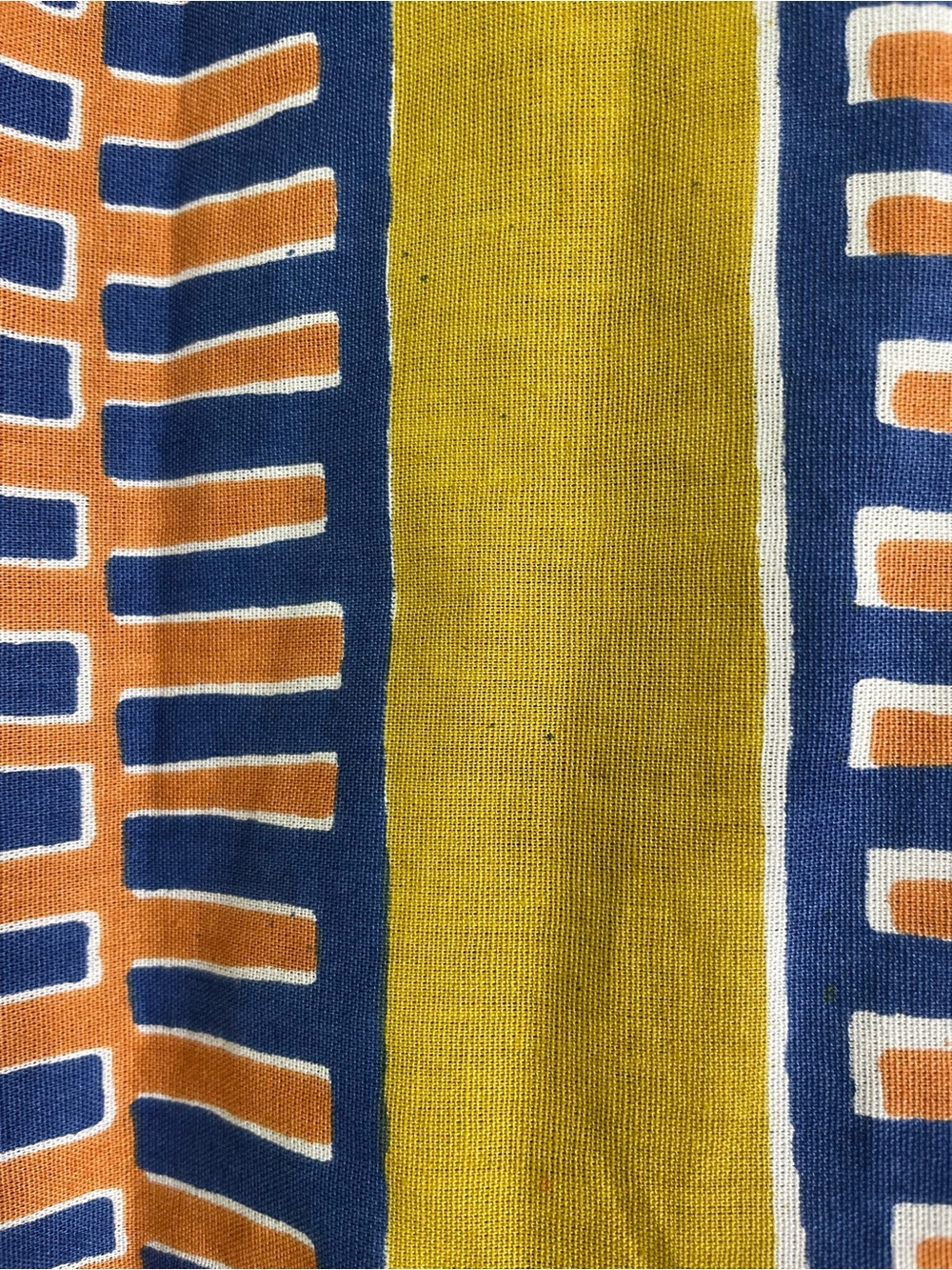 Zuri Kenya Zip Zap Zop Tank Top Yellow Orange Blue XL Cotton Button Reversible - Picture 9 of 11